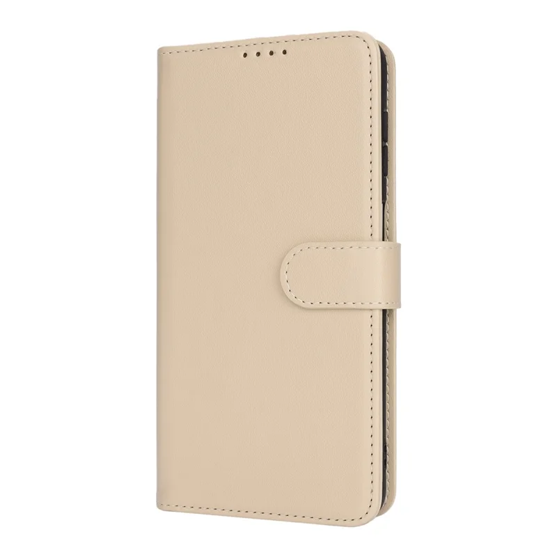 For Samsung Galaxy A16 5G / A16 4G Stand Case Shockproof Leather Wallet Phone Cover - Beige