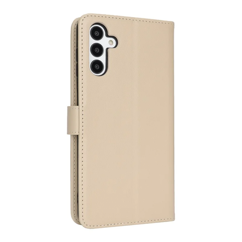 For Samsung Galaxy A16 5G / A16 4G Stand Case Shockproof Leather Wallet Phone Cover - Beige