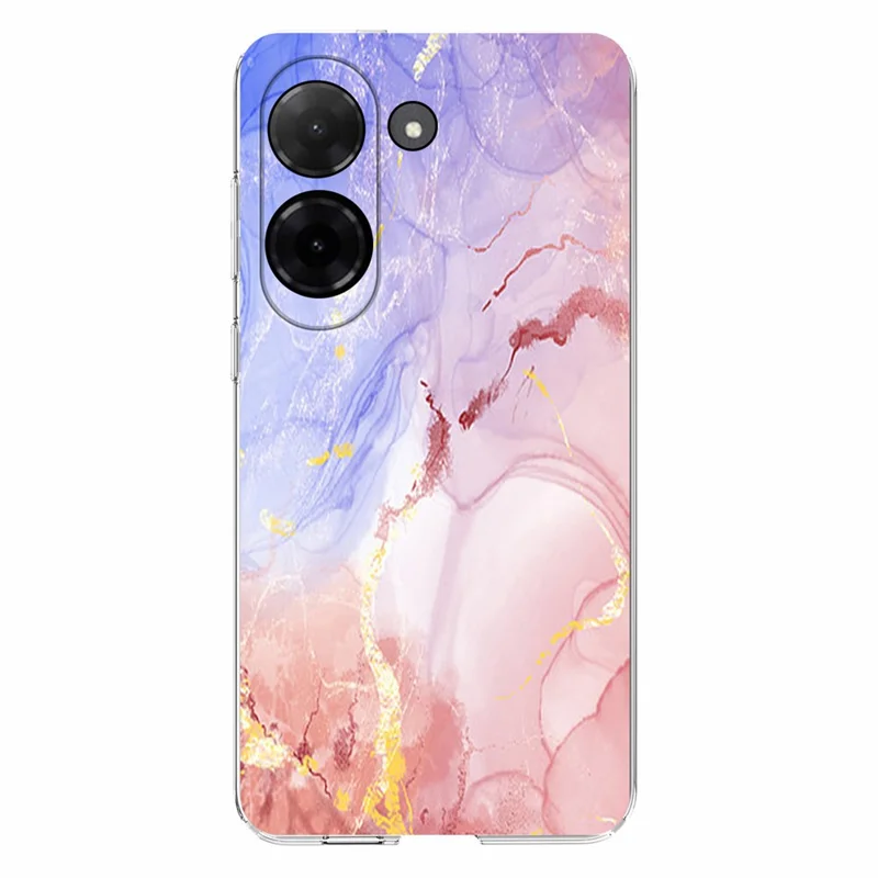 Soft TPU Case for Xiaomi Redmi A5 4G (171.7mm) / Poco C71 4G Marble Pattern Printing Phone Cover - Pink