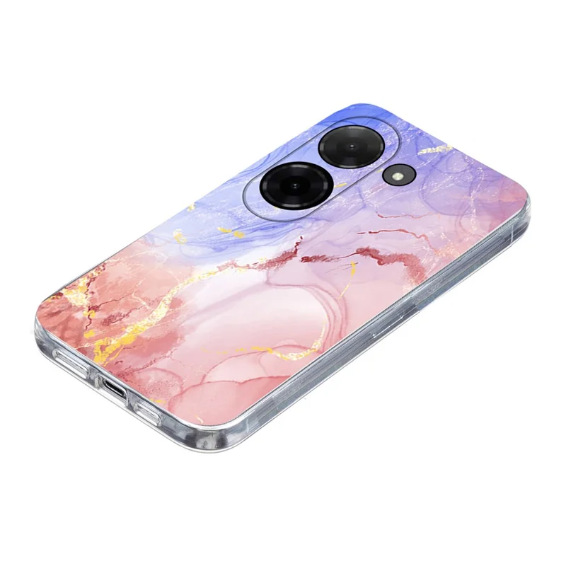 Soft TPU Case for Xiaomi Redmi A5 4G (171.7mm) / Poco C71 4G Marble Pattern Printing Phone Cover - Pink