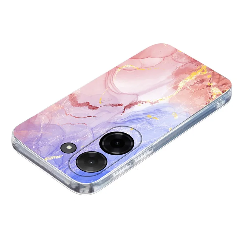 Soft TPU Case for Xiaomi Redmi A5 4G (171.7mm) / Poco C71 4G Marble Pattern Printing Phone Cover - Pink