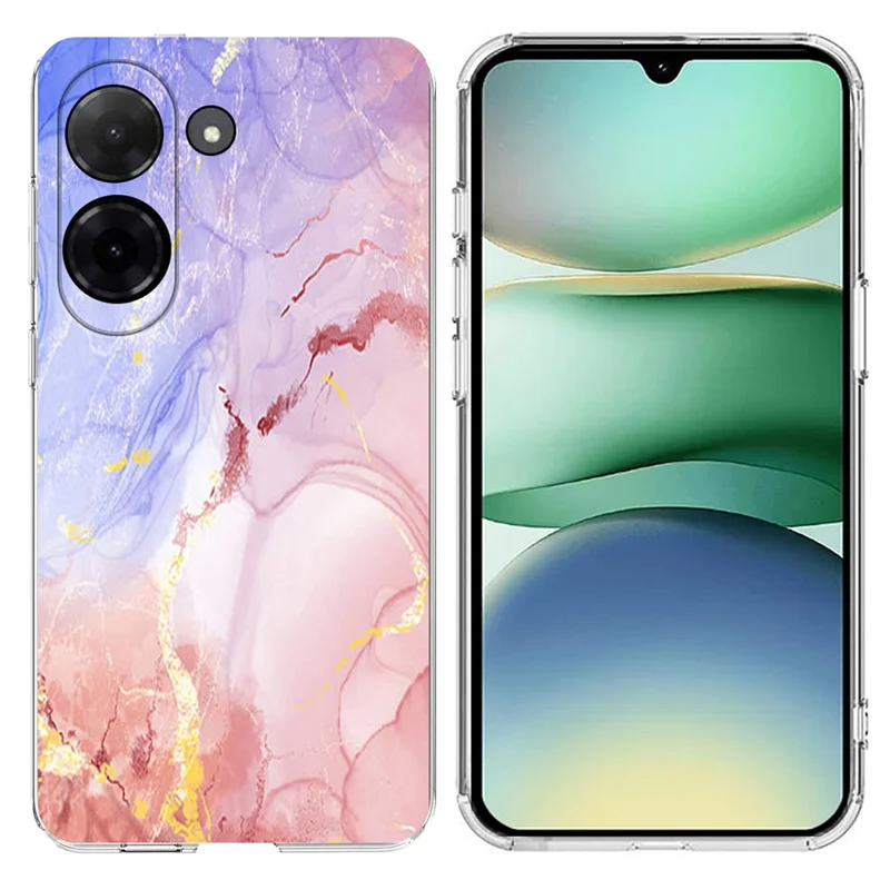 Custodia morbida in TPU per Xiaomi Redmi A5 NFC (173,45 mm) Stampa a motivo marmorizzato Cover per telefono - Rosa