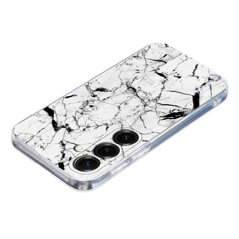 For Samsung Galaxy A15 4G / A15 5G Case Marble Pattern Printing Soft TPU Phone Cover - White