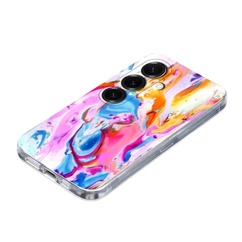 For Samsung Galaxy A54 5G Case Marble Pattern Printing Soft TPU Phone Cover - Colorful