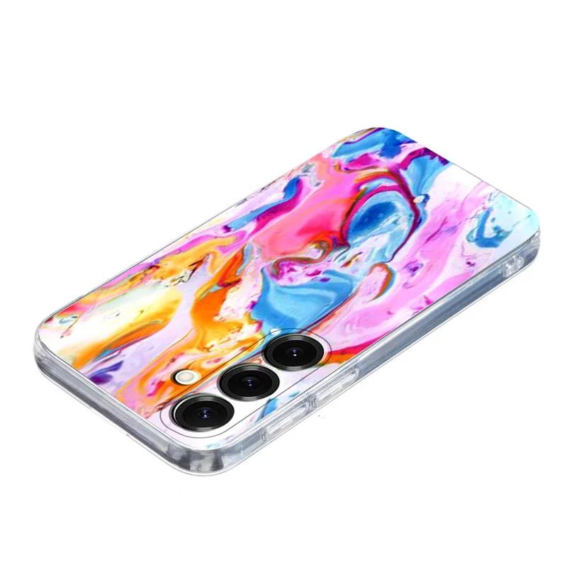 For Samsung Galaxy A54 5G Case Marble Pattern Printing Soft TPU Phone Cover - Colorful
