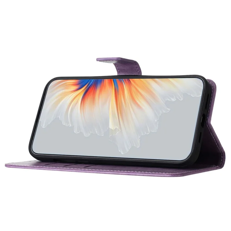 For Xiaomi Redmi 15C 5G (EU) (173mm) / 15C 4G (EU) (173mm) Wallet Case Glitter Anti-Scratch Leather Stand Phone Cover with Strap - Purple