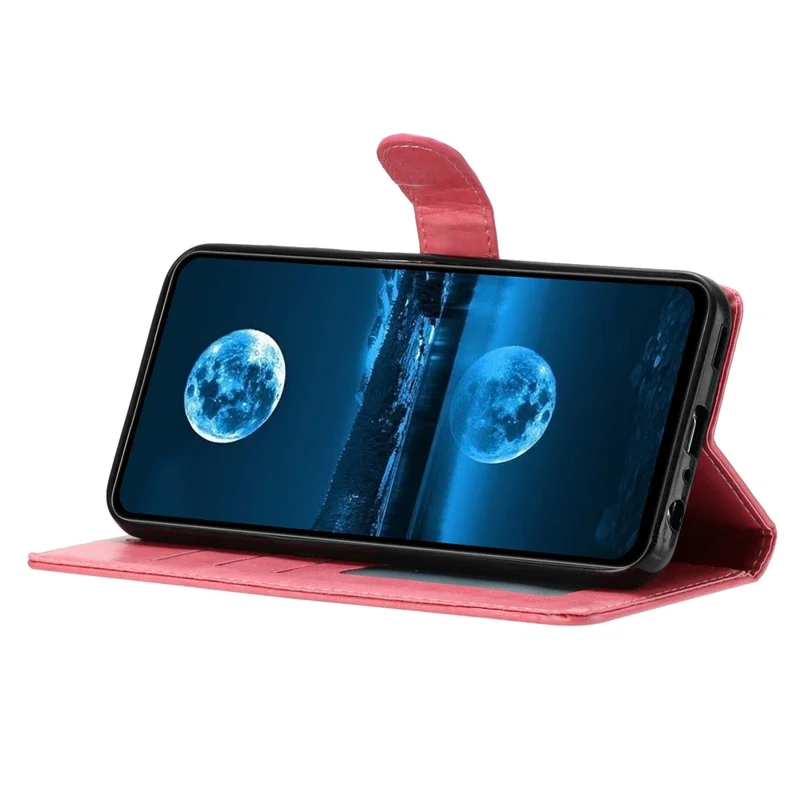 For Xiaomi Redmi 15C 5G (EU) (173mm) / 15C 4G (EU) (173mm) Leather Case Wallet Stand Phone Cover with Handy Strap - Rose Gold