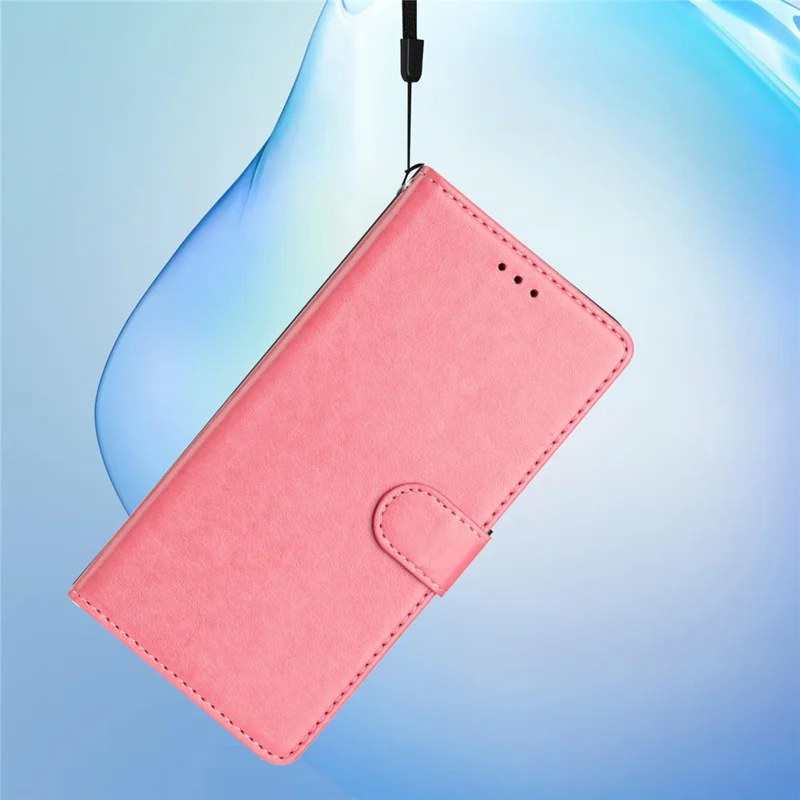 For Xiaomi Redmi 15C 5G (EU) (173mm) / 15C 4G (EU) (173mm) Leather Case Wallet Stand Phone Cover with Handy Strap - Rose Gold