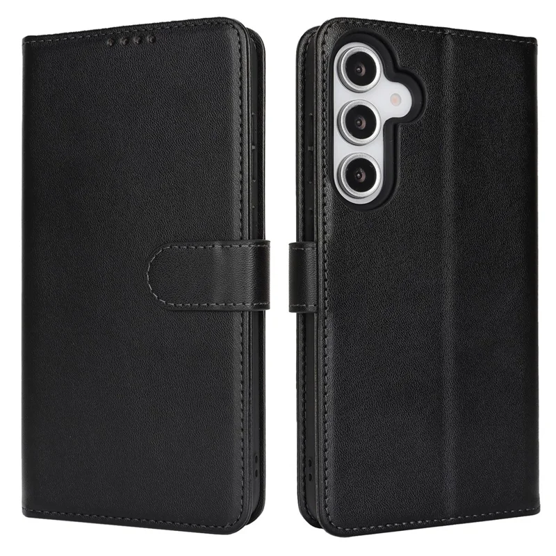 Custodia con supporto per Samsung Galaxy A55 5G Custodia in pelle antiurto - Nero