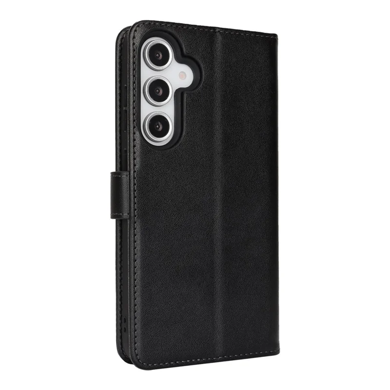 Custodia con supporto per Samsung Galaxy A55 5G Custodia in pelle antiurto - Nero
