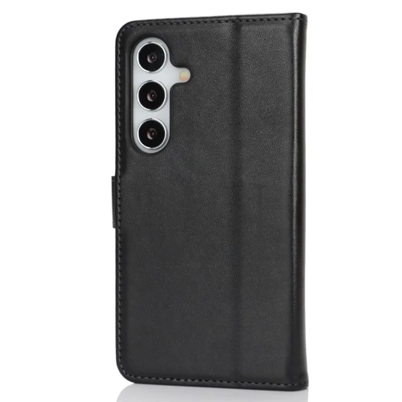 Pour Samsung Galaxy S24 Étui avec Support Antichoc Portefeuille en Cuir pour Téléphone - Noir