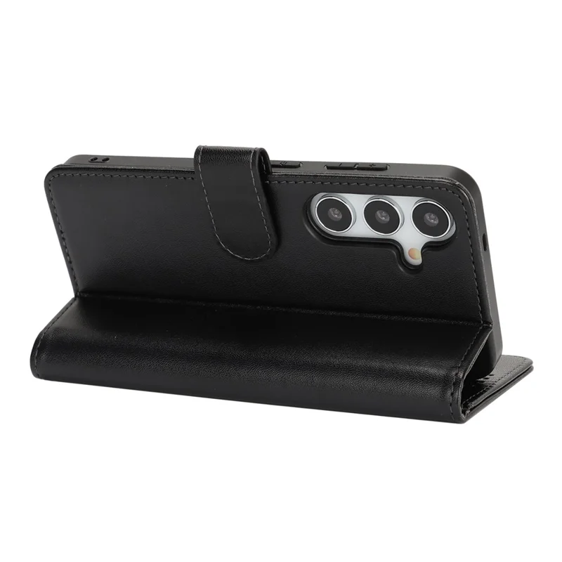 Pour Samsung Galaxy S24 Étui avec Support Antichoc Portefeuille en Cuir pour Téléphone - Noir