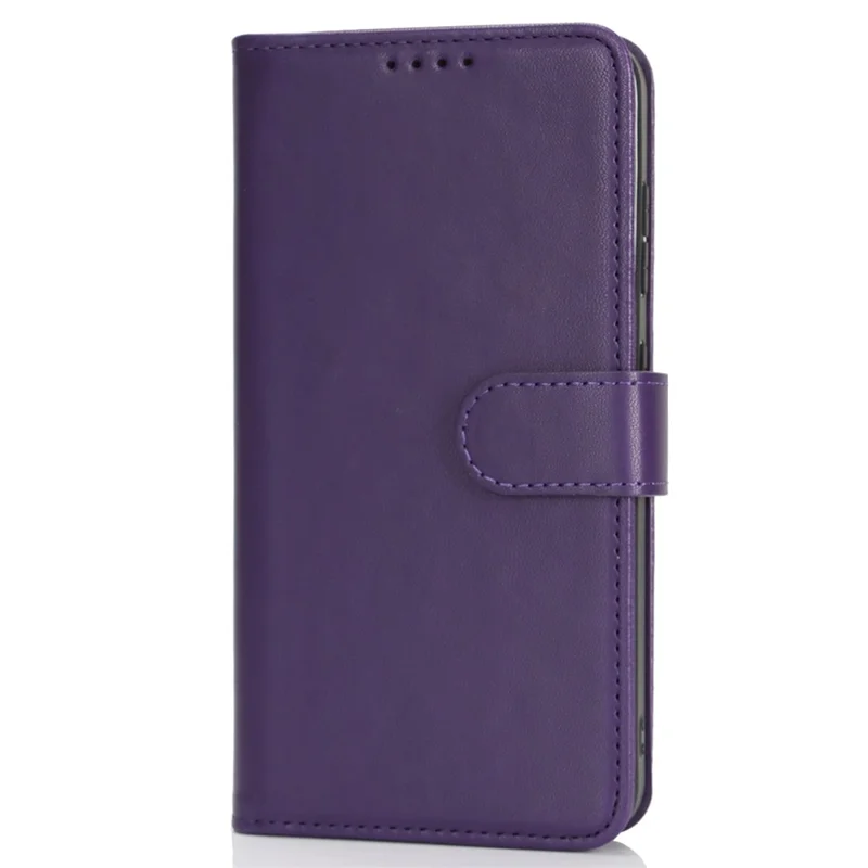 For Samsung Galaxy S24 Stand Case Shockproof Leather Wallet Phone Cover - Dark Purple