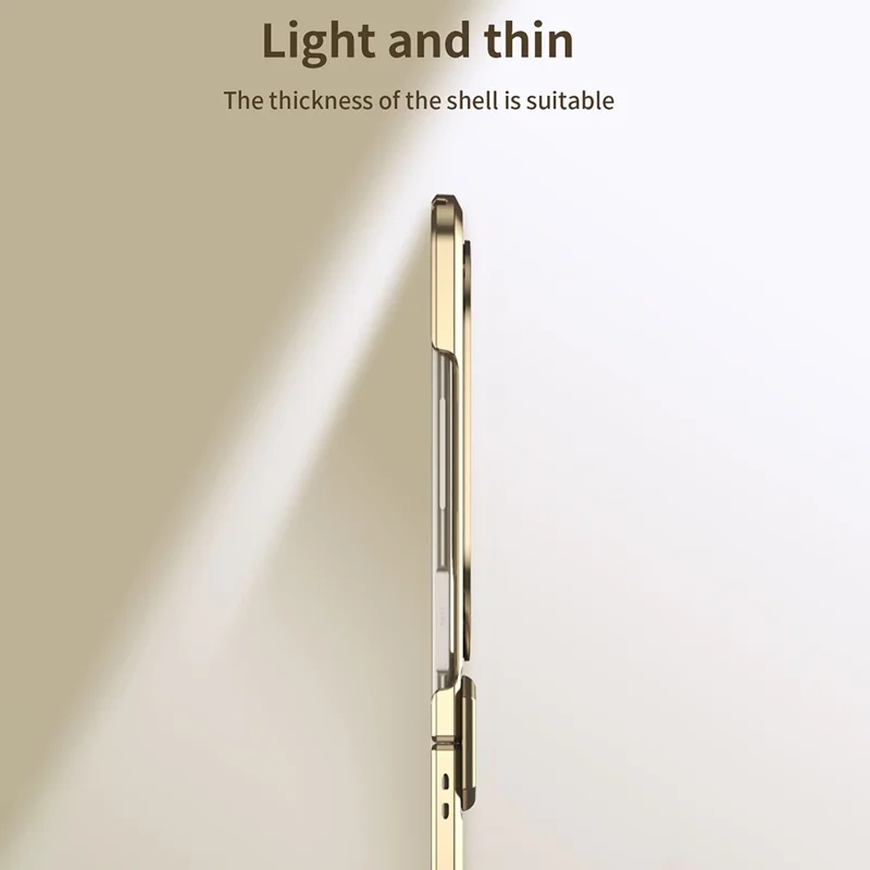 Cover per Samsung Galaxy Z Flip7 FE 5G / Flip6 5G, Cover Rigida in PC con Design del Telaio ad Ala per Retro Telefono - Oro