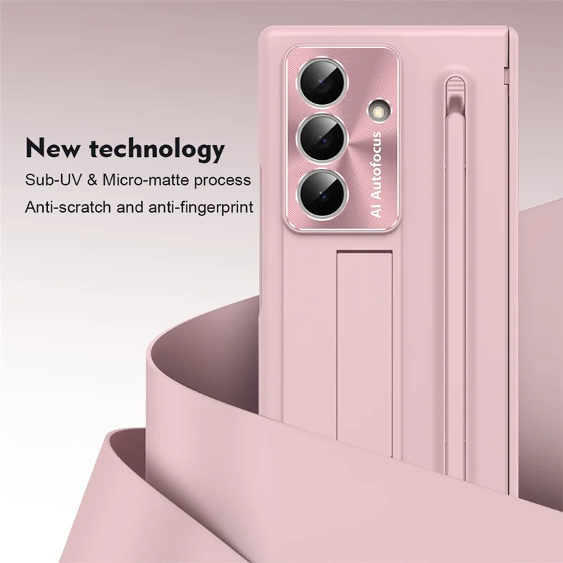 Étui pour Samsung Galaxy Z Fold7 5G avec Support et Stylet - Rose