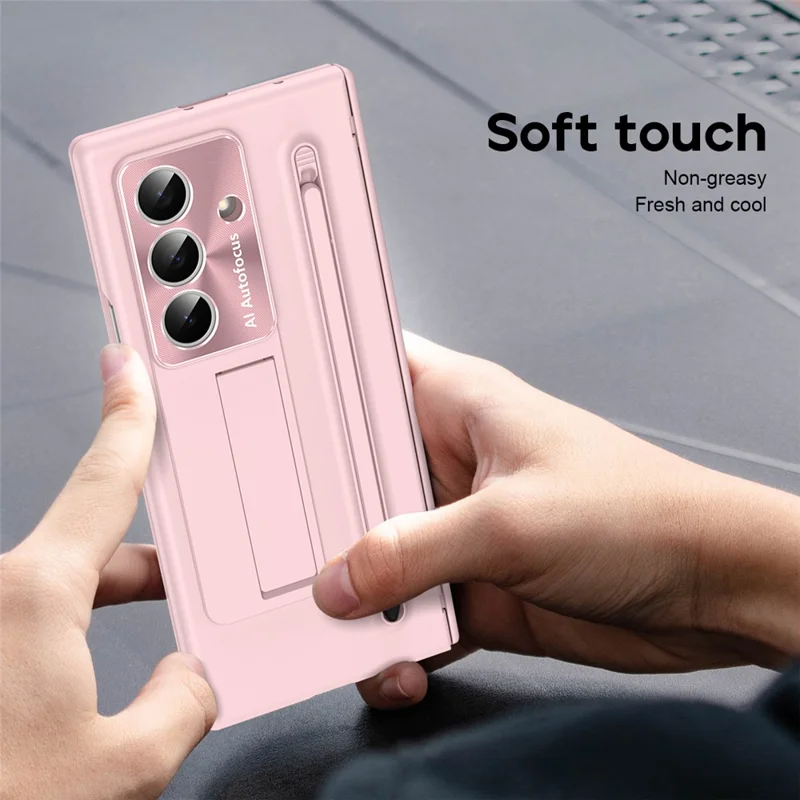 Étui pour Samsung Galaxy Z Fold7 5G avec Support et Stylet - Rose