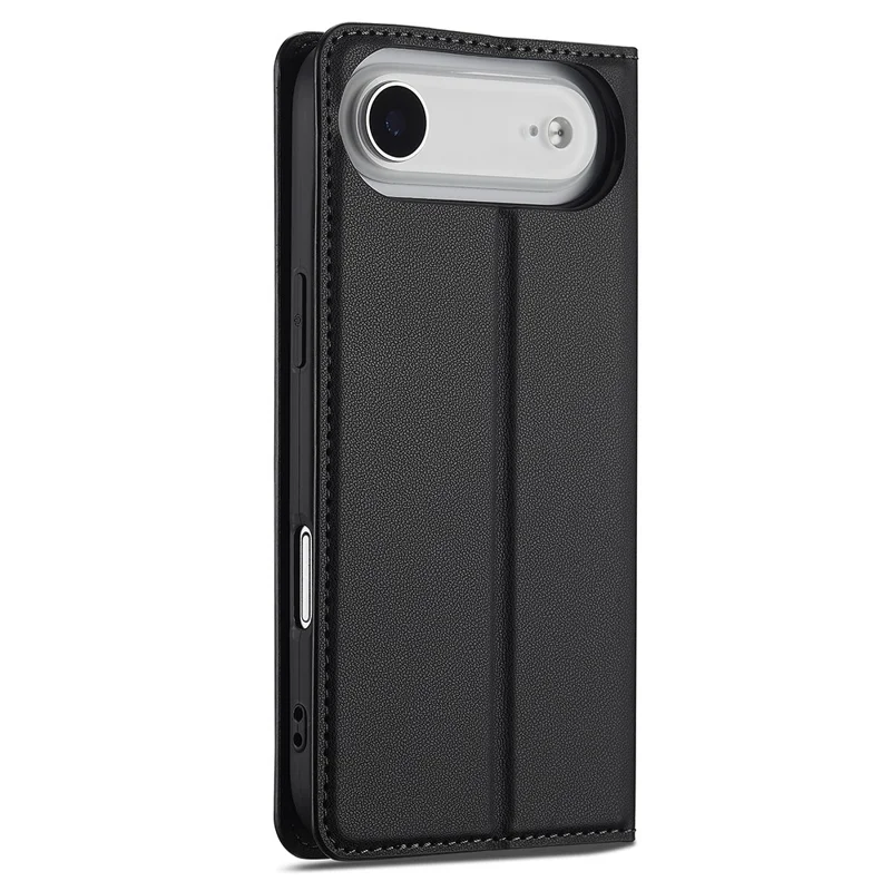 LC.IMEEKE L1 Series для iPhone 17 Чехол из искусственной кожи с отделением для карт и подставкой - Черный