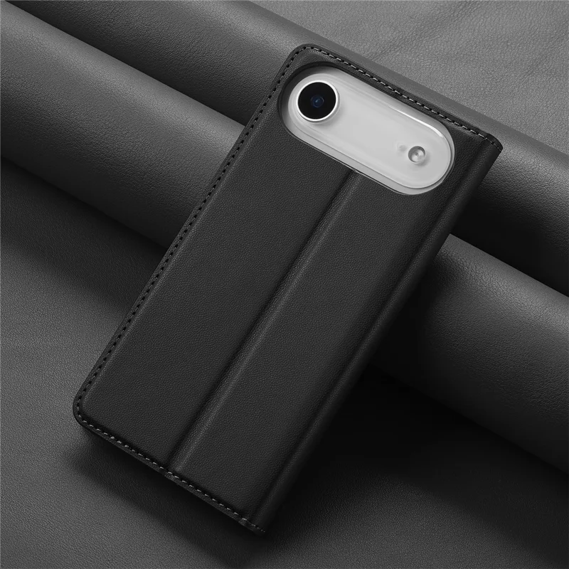 LC.IMEEKE L1 Series для iPhone 17 Чехол из искусственной кожи с отделением для карт и подставкой - Черный