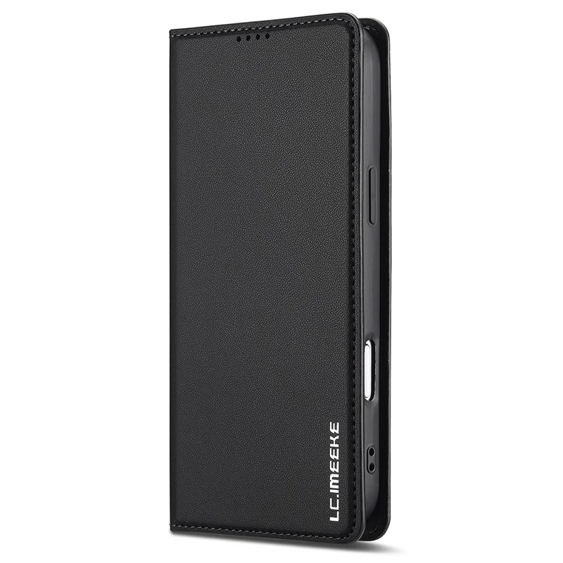 LC.IMEEKE L1 Serie für iPhone 17 Pro Hülle Kunstleder Brieftasche Ständer Schutzhülle für Smartphone - Schwarz