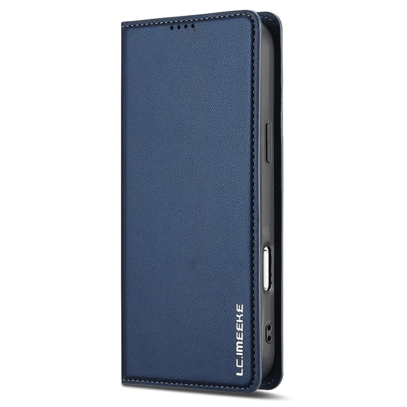LC.IMEEKE L1 Series for iPhone 17 Pro Case PU Leather Wallet Stand Protective Phone Cover - Blue