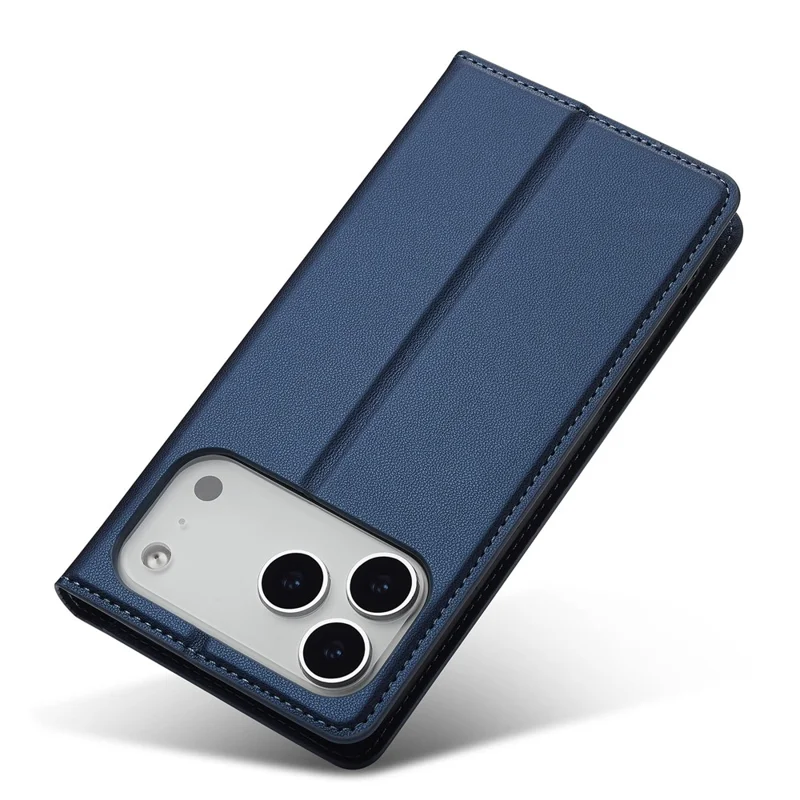 LC.IMEEKE L1 Series for iPhone 17 Pro Max Case PU Leather Wallet Stand Protective Phone Cover - Blue