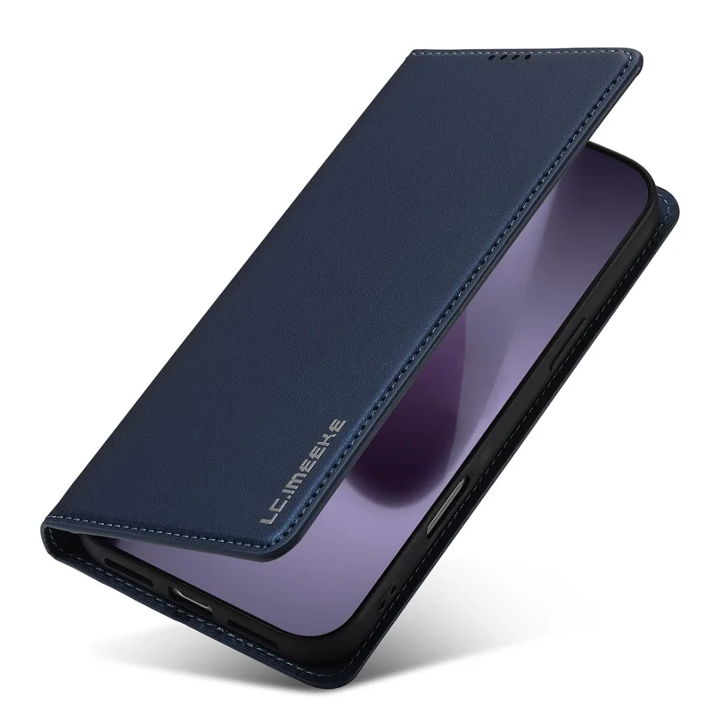 LC.IMEEKE L1 Series for iPhone 17 Pro Max Case PU Leather Wallet Stand Protective Phone Cover - Blue