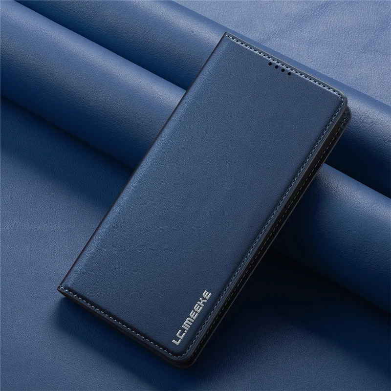 LC.IMEEKE L1 Series for iPhone 17 Pro Max Case PU Leather Wallet Stand Protective Phone Cover - Blue