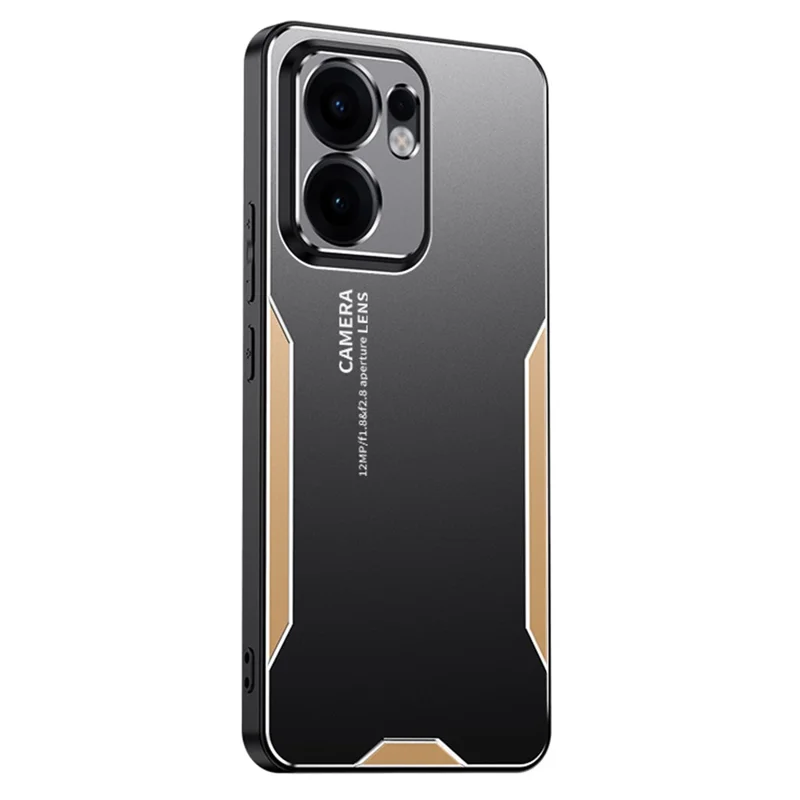 Pour Oppo Reno14 F 5G Coque de Téléphone en Alliage d'Aluminium TPU PC Arrière - Or