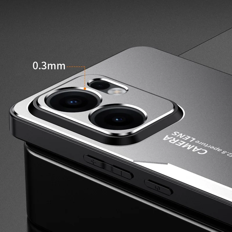 Pour Oppo Reno14 F 5G Coque de Téléphone en Alliage d'Aluminium TPU PC Arrière - Or