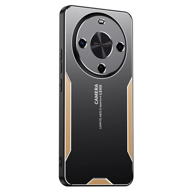 For Honor X70 5G Phone Case Aluminium Alloy TPU PC Back Cover - Gold