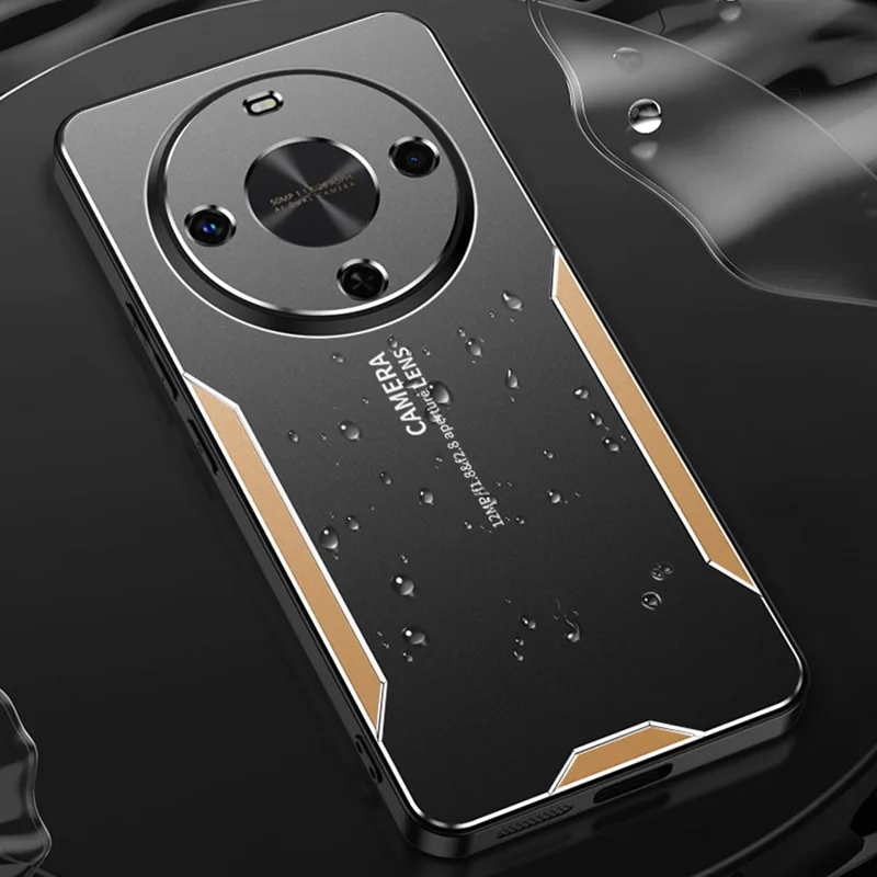 For Honor X70 5G Phone Case Aluminium Alloy TPU PC Back Cover - Gold
