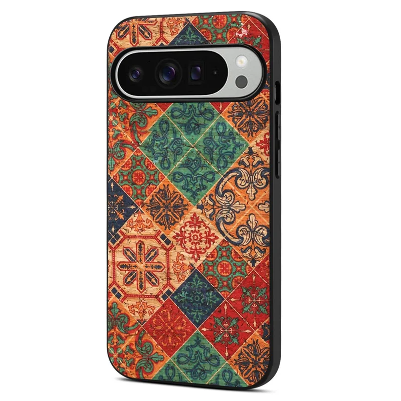 For Google Pixel 10 Pro XL Case Flower Print PU Leather + PC + TPU Phone Cover - Winter  /  Blue
