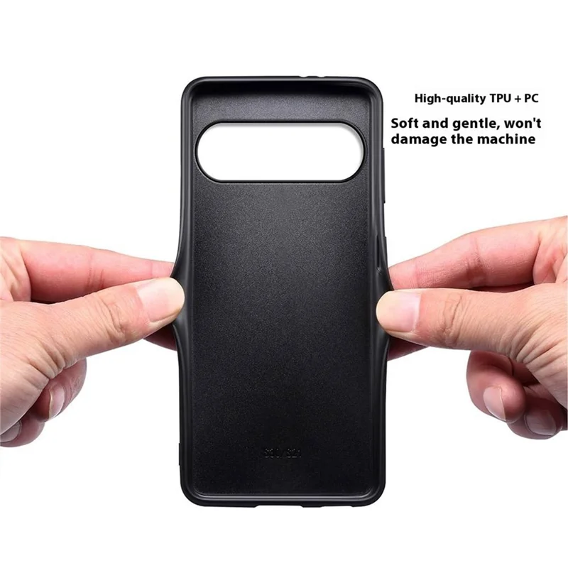 Custodia per Google Pixel 10 / Pixel 10 Pro con Texture di Vitello in Pelle + PC + TPU - Arancione