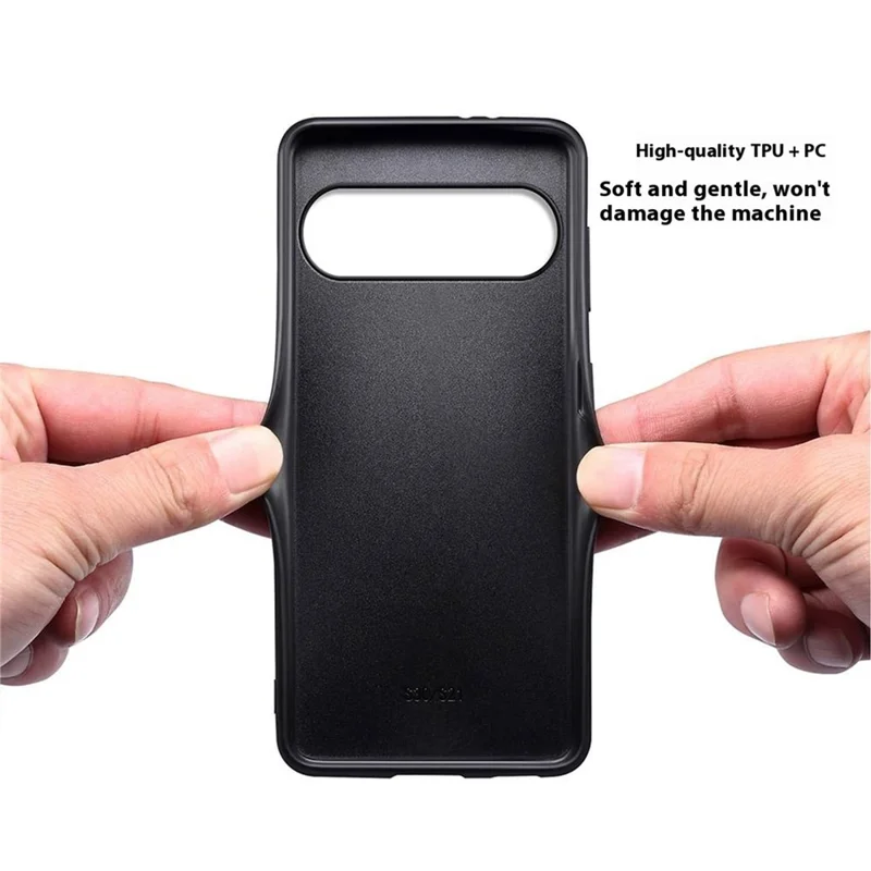 Étui Google Pixel 10 Pro XL en cuir texturé de veau + PC + TPU - Violet