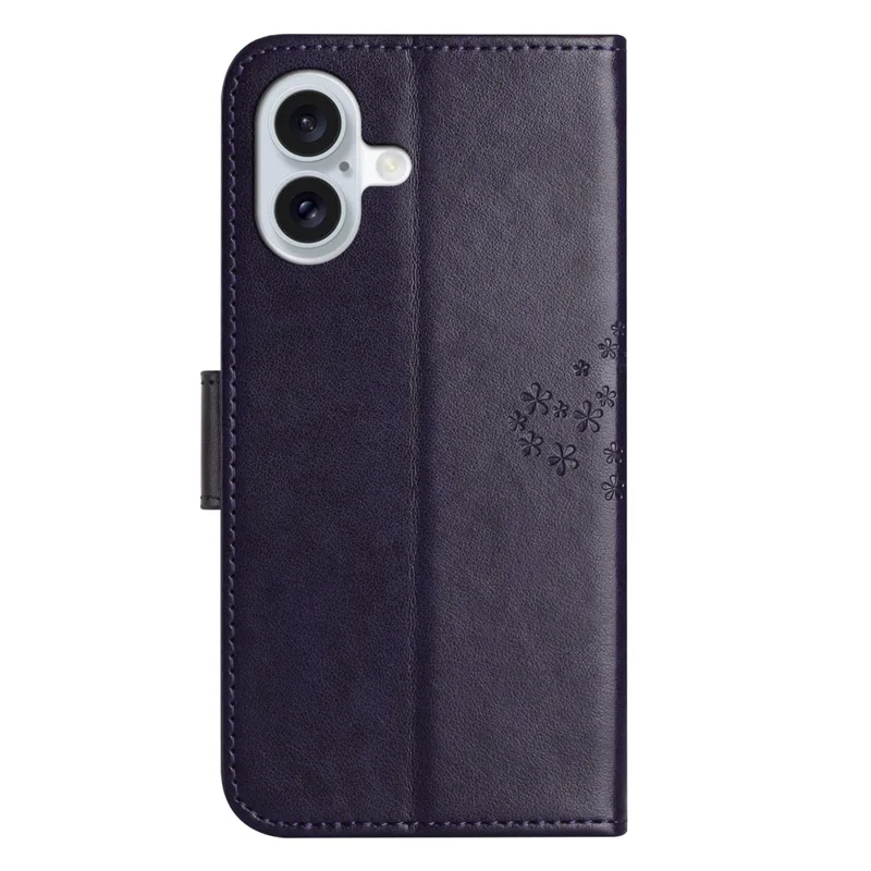 Étui pour iPhone 17 en Cuir PU avec Motif Hibou sur Arbre, Housse de Téléphone Portefeuille avec Dragonne - Bleu Foncé