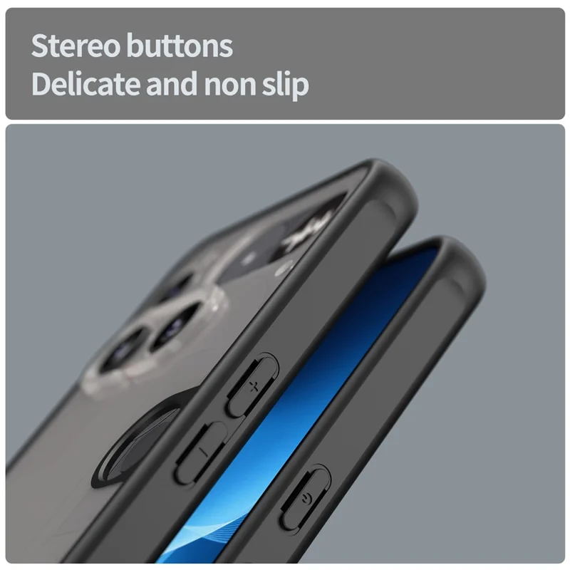 For Nothing Phone (3) 5G Case Drop Proof Airbags Frosted Translucent PC + TPU Phone Back Cover - Black