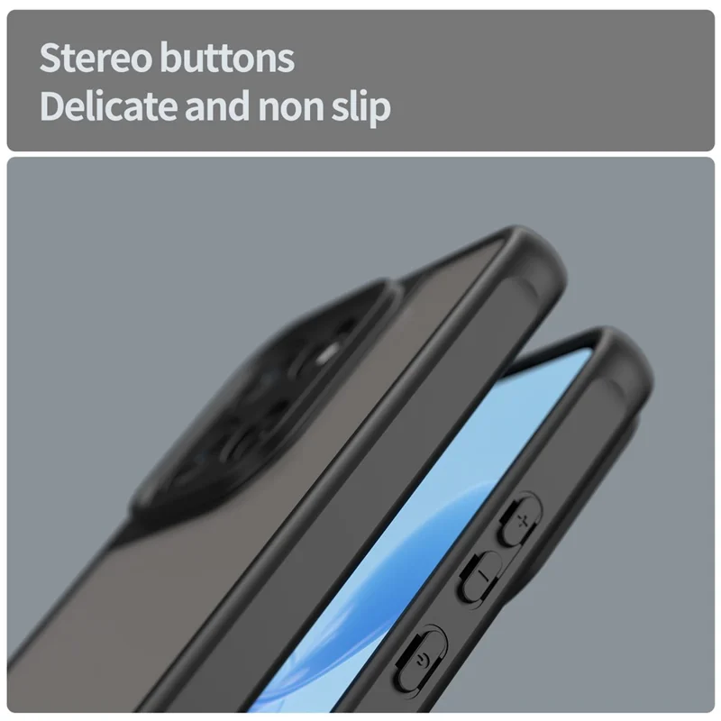 Cover posteriore per Motorola Moto G100 Pro 5G / G86 5G, custodia antiurto con protezione ad airbag, PC smerigliato + TPU traslucido - Nero