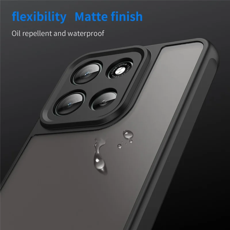 Para Motorola Moto G56 5G / G66y 5G / G66j 5G Funda Prueba de caída Airbags Mate Translúcido PC + Funda Trasera de TPU - Negro