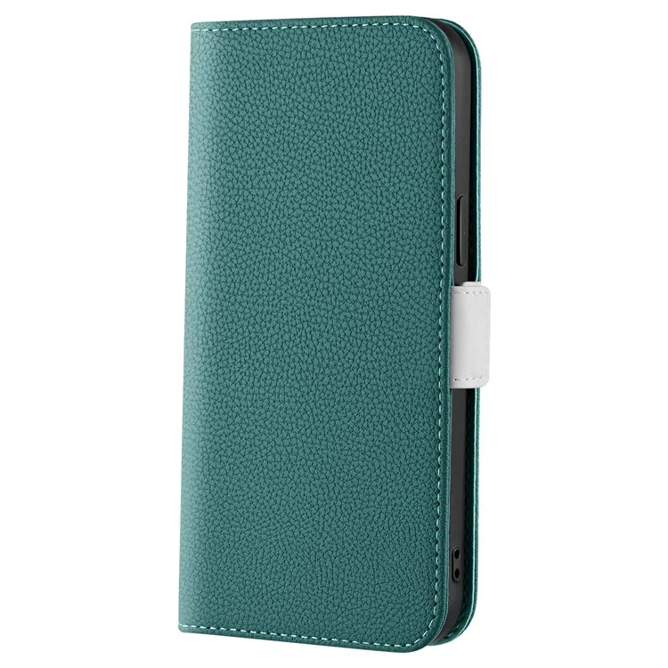 Para Samsung Galaxy A14 5G Candy Color PU Case de Cuero PU Litchi Textura Phone Soporte de Protección Completa Tapa de la Billetera - Verde Oscuro