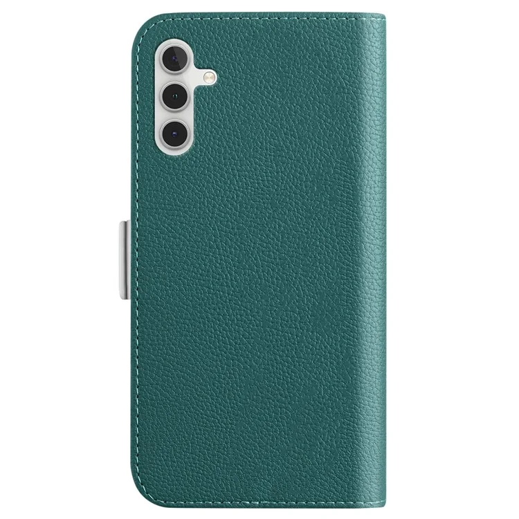 Para Samsung Galaxy A14 5G Candy Color PU Case de Cuero PU Litchi Textura Phone Soporte de Protección Completa Tapa de la Billetera - Verde Oscuro