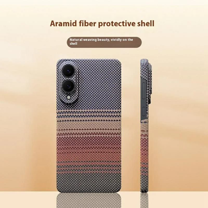 For Samsung Galaxy S25 Edge Magnetic Case Precise Cutouts Gradient Aramid Fiber Phone Cover with Metal Lens Frame - Blue Floating Weave