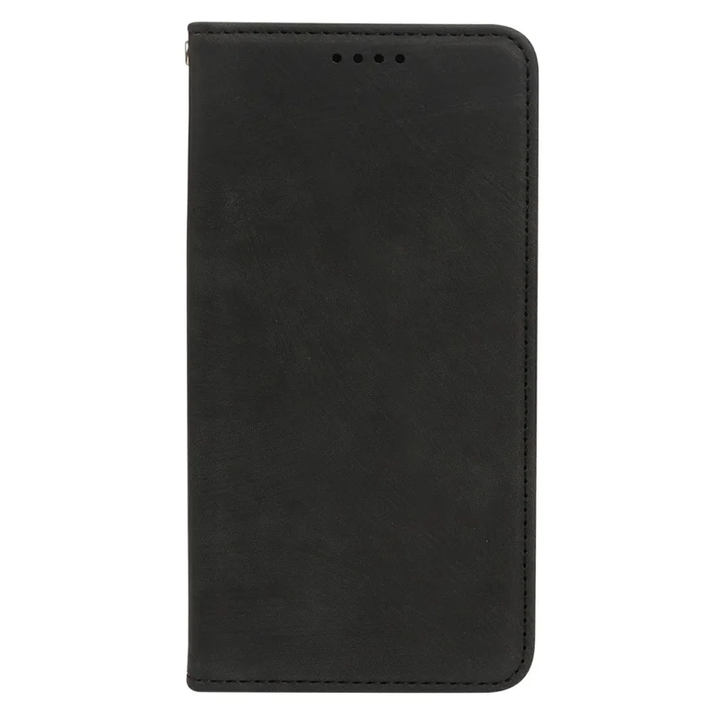 For Honor 400 Lite 5G Case Strong Magnetic Leather Wallet Phone Cover with Striped Texture - Black