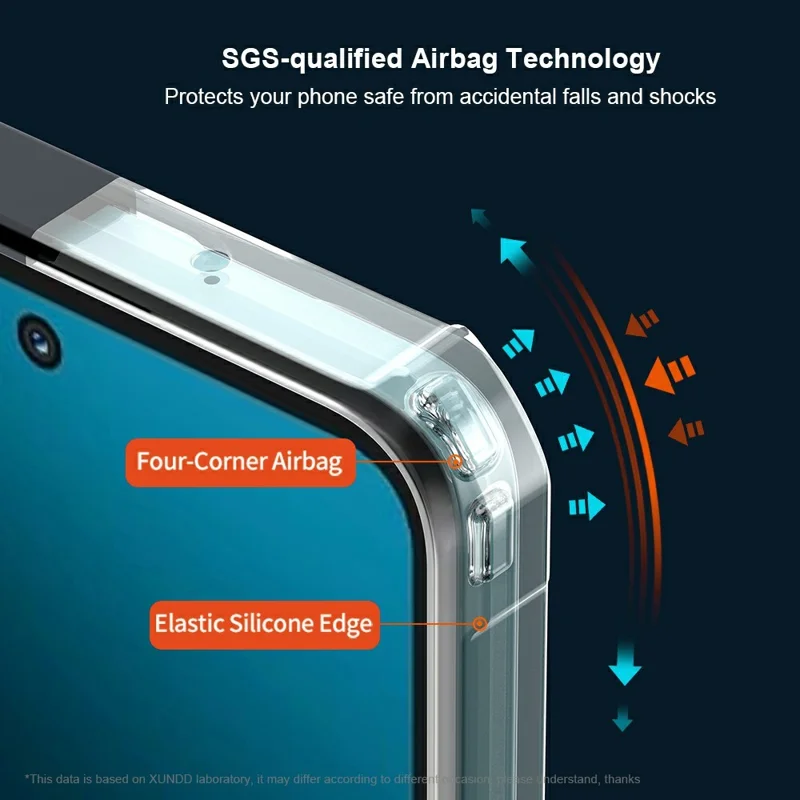 XUNDD Für Huawei Nova Y73 4G Hülle Stoßfeste TPU + Acryl Transparente Rückseite Handyhülle