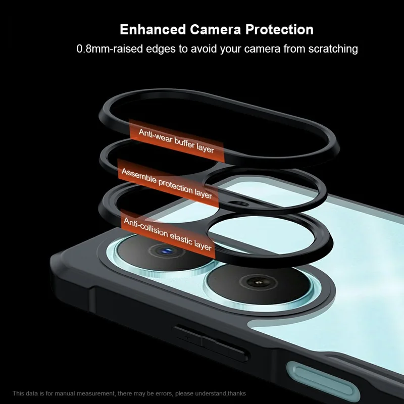 XUNDD Für Huawei Nova Y73 4G Hülle Stoßfeste TPU + Acryl Transparente Rückseite Handyhülle