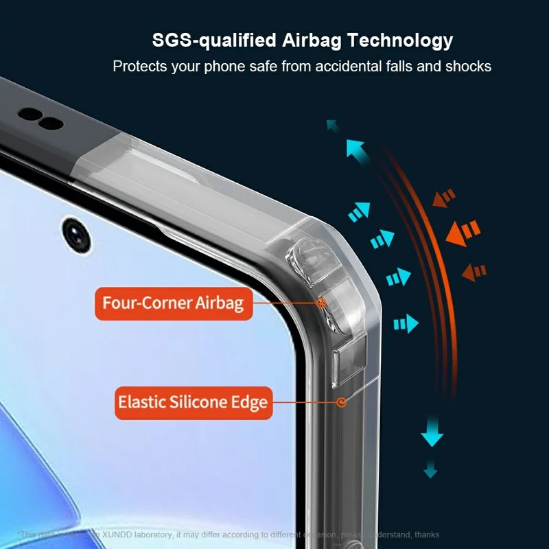 XUNDD pour Infinix Smart 10 Étui Antichoc TPU + Coque Arrière Transparente en Acrylique