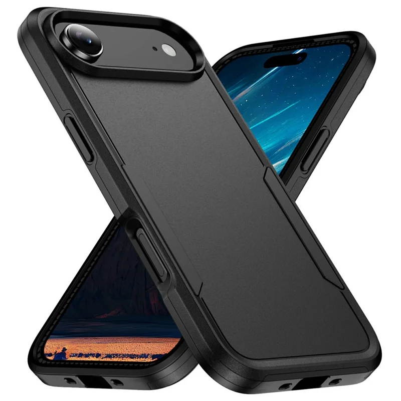 For iPhone Air Case PC + TPU Military Grade Drop Protective Phone Cover - Black