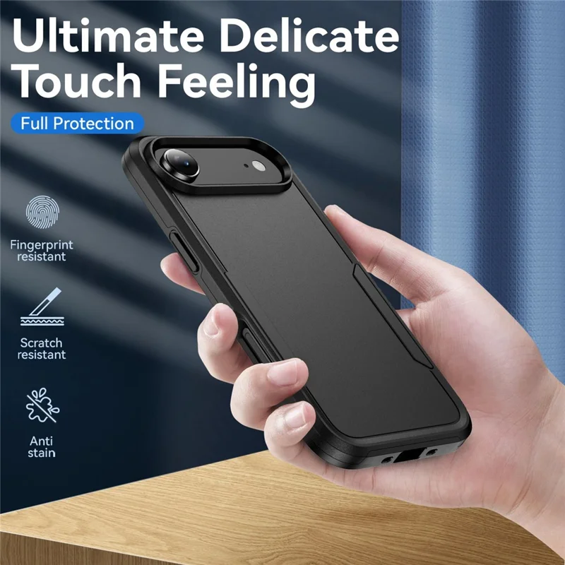 For iPhone Air Case PC + TPU Military Grade Drop Protective Phone Cover - Black