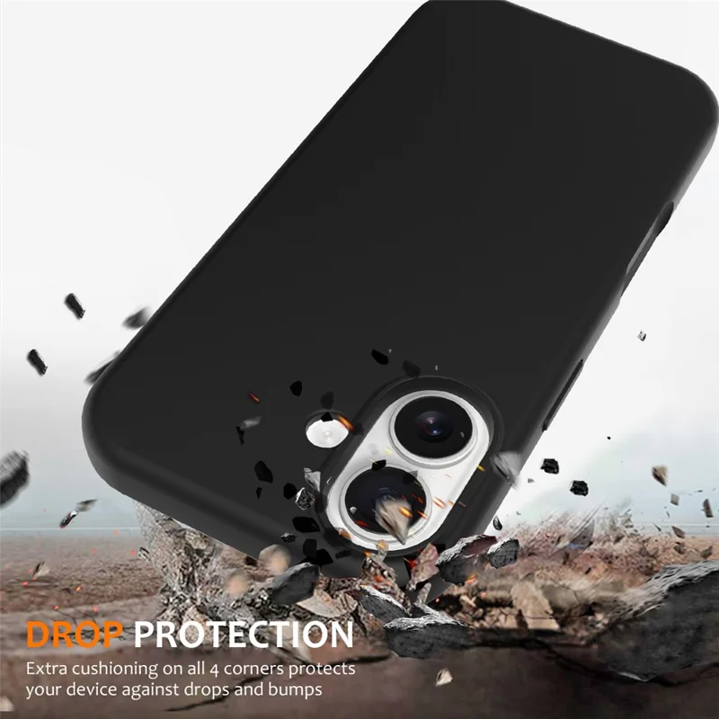 For iPhone 17 Case Compatible with MagSafe Anti-Drop Liquid Silicone Phone Cover - Black