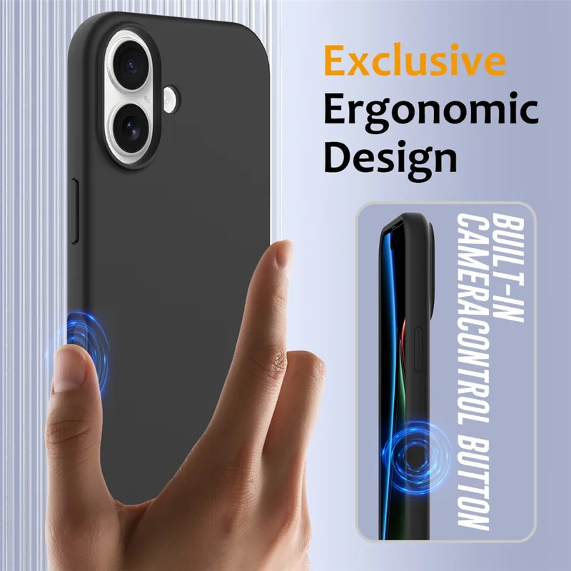 For iPhone 17 Case Compatible with MagSafe Anti-Drop Liquid Silicone Phone Cover - Black