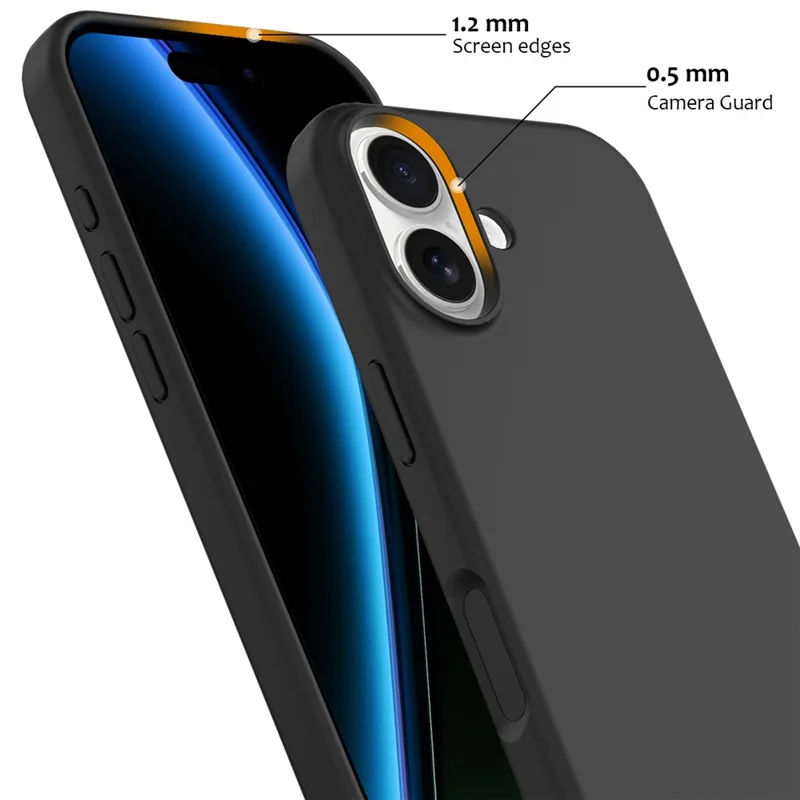 For iPhone 17 Case Compatible with MagSafe Anti-Drop Liquid Silicone Phone Cover - Black